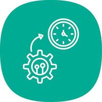 Time Management Line Curve Icon Design vector