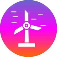 Wind Energy Glyph Gradient Circle Icon Design vector