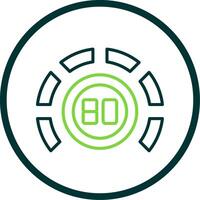 Thermostat Line Circle Icon Design vector
