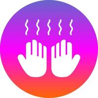 Hand Dryer Glyph Gradient Circle Icon Design vector