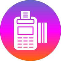 Pos Terminal Glyph Gradient Circle Icon Design vector