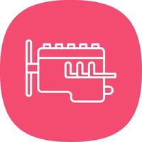 Engine Line Curve Icon Design vector