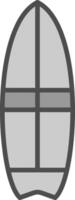 Surfer Line Filled Greyscale Icon Design vector