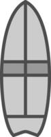 Surfer Line Filled Greyscale Icon Design vector