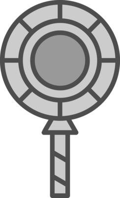 Lollipop Line Filled Greyscale Icon Design