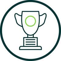 Trophy Line Circle Icon Design vector