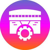 Bridge Glyph Gradient Circle Icon Design vector