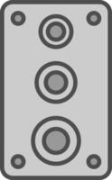 Speaker Line Filled Greyscale Icon Design vector