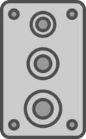 Speaker Line Filled Greyscale Icon Design vector