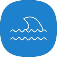 Ocean Waves Line Curve Icon Design vector