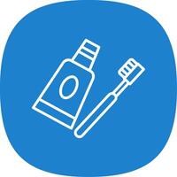 Toothpaste Line Curve Icon Design vector