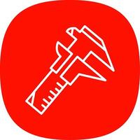 Caliper Line Curve Icon Design vector