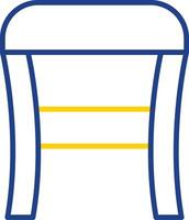 Stool Line Two Colour Icon Design vector