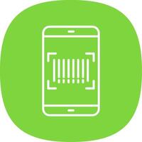 Barcode Scan Line Curve Icon Design vector