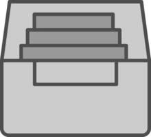 Archive Line Filled Greyscale Icon Design vector