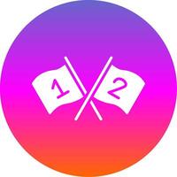 Flags Glyph Gradient Circle Icon Design vector