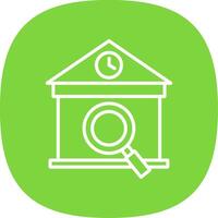 Find Home Line Curve Icon Design vector