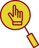 Hand Search Vintage Icon Design vector