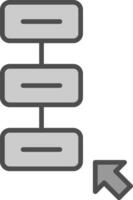 Tasks Line Filled Greyscale Icon Design vector