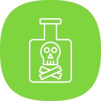 Poison Line Curve Icon Design vector