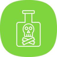 Poison Line Curve Icon Design vector