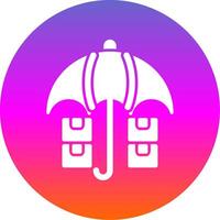 Keep Dry Glyph Gradient Circle Icon Design vector