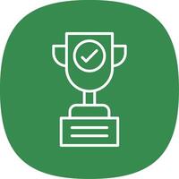 Trophy Line Curve Icon Design vector