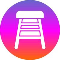 Bar Stool Glyph Gradient Circle Icon Design vector