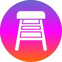 Bar Stool Glyph Gradient Circle Icon Design vector