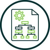 Business Hierarchy Line Circle Icon Design vector