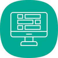 Dashboard Line Curve Icon Design vector