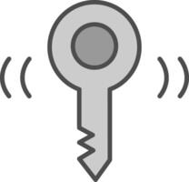 Key Line Filled Greyscale Icon Design vector