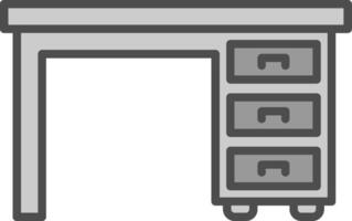 Cabinet Line Filled Greyscale Icon Design vector