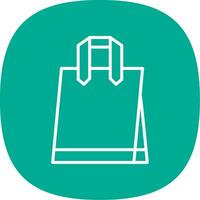Tote Bag Line Curve Icon Design vector