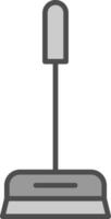 Cleaner Line Filled Greyscale Icon Design vector