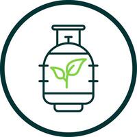 Bio Gas Line Circle Icon Design vector