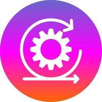 Scrum Glyph Gradient Circle Icon Design vector