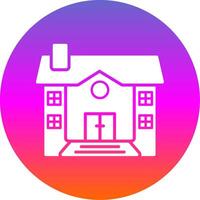 Mansion Glyph Gradient Circle Icon Design vector