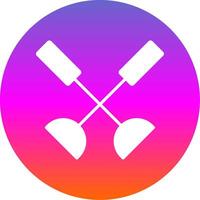 Paddle Glyph Gradient Circle Icon Design vector