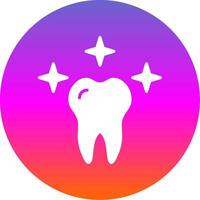 Healthy Tooth Glyph Gradient Circle Icon Design vector