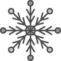 Snowflake Line Filled Greyscale Icon Design vector