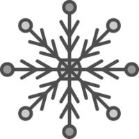 copo de nieve línea lleno escala de grises icono diseño vector