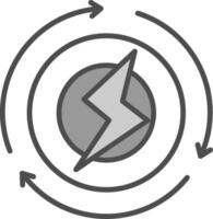 Renewable Energy Line Filled Greyscale Icon Design vector