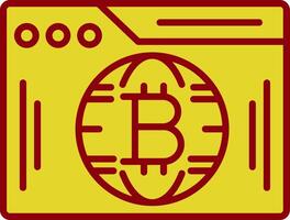 Bitcoin Web Vintage Icon Design vector