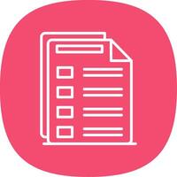 Documents Line Curve Icon Design vector