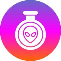 Aliens Glyph Gradient Circle Icon Design vector