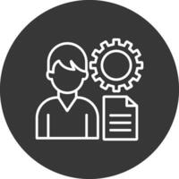 Management Line Inverted Icon Design vector