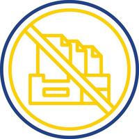 Prohibited Sign Line Two Colour Icon Design vector