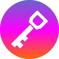 Key Glyph Gradient Circle Icon Design vector