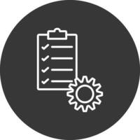 Project Management Line Inverted Icon Design vector